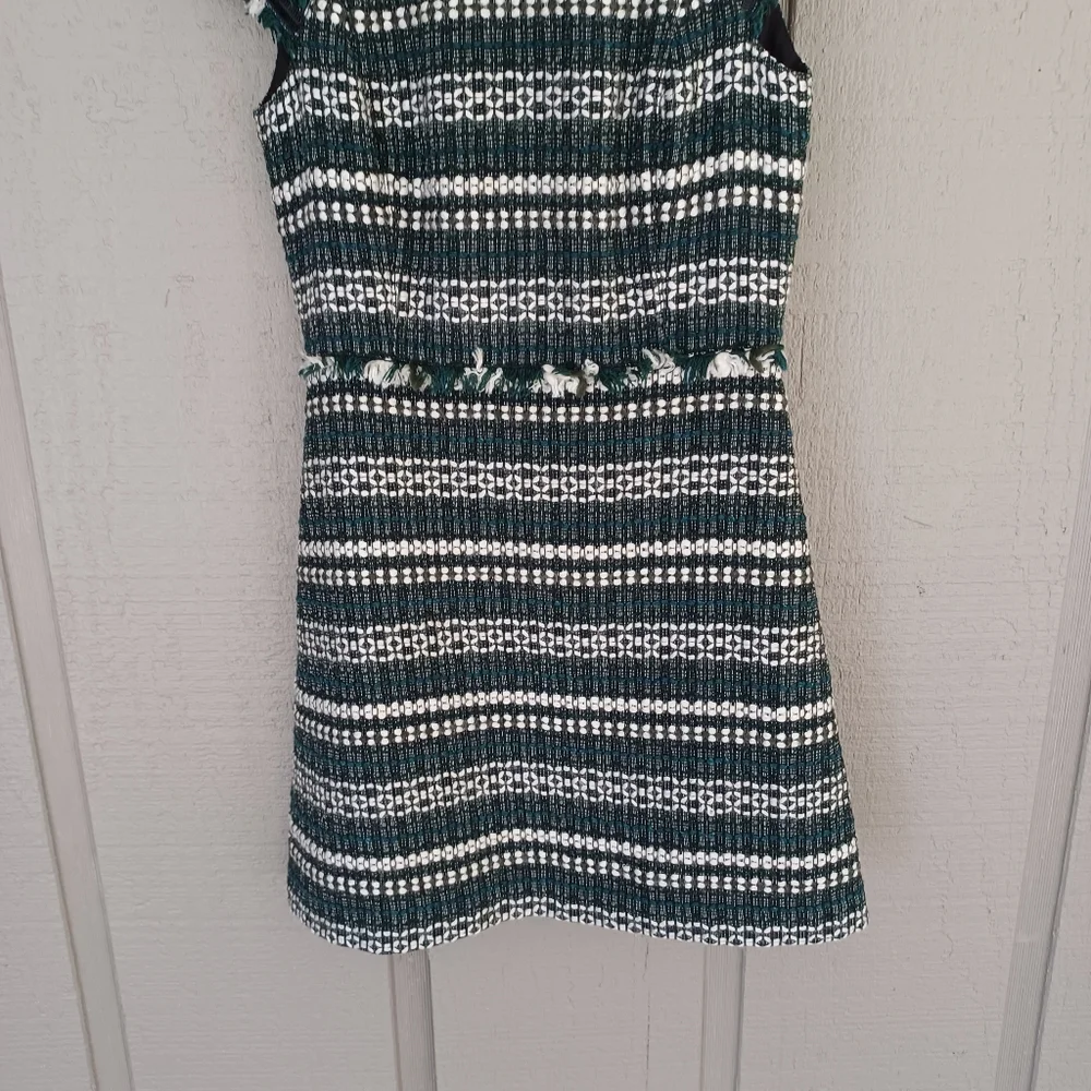 Tory Burch Norfolk Tweed Mini Dress Size 4 Women Preppy Feminine Cap Sleeve
